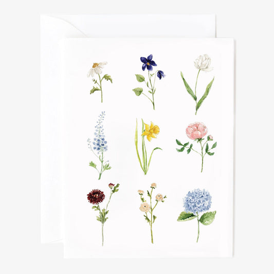 garden flowers notecards - emily lex studio