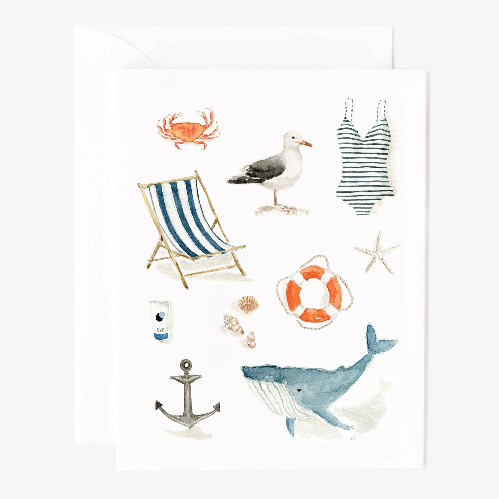 seaside notecards - emily lex studio