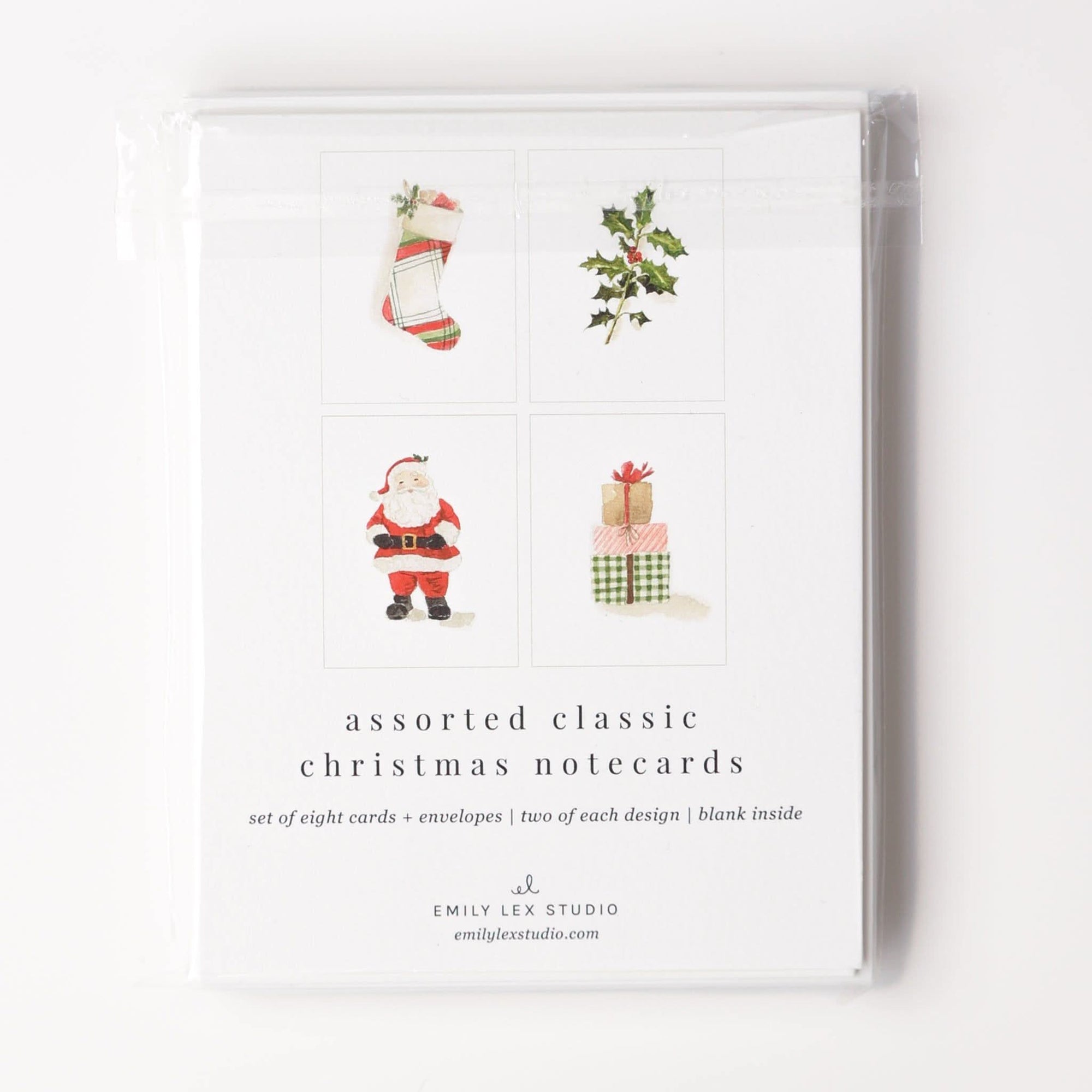 classic christmas notecard set - emily lex studio