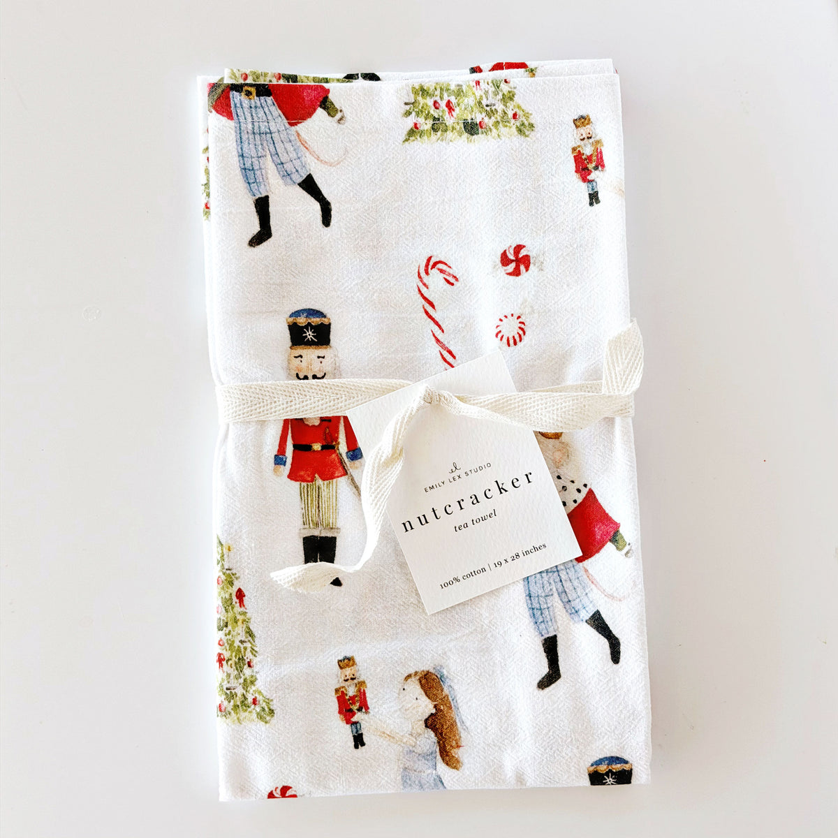 nutcracker cotton tea towel