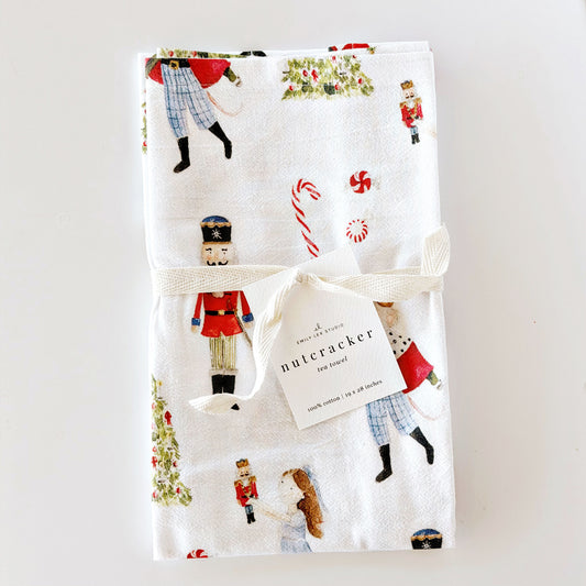 nutcracker cotton tea towel