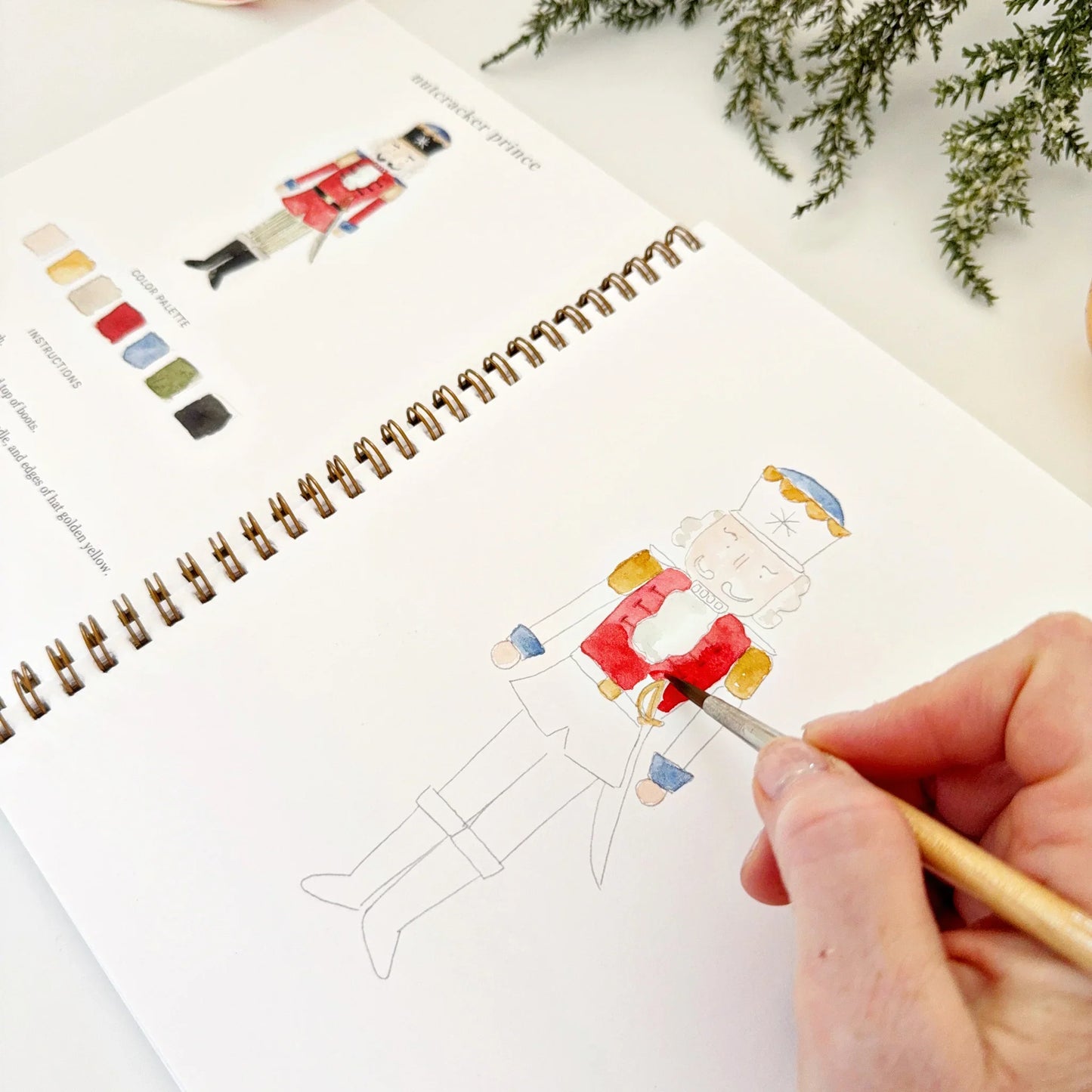nutcracker watercolor workbook