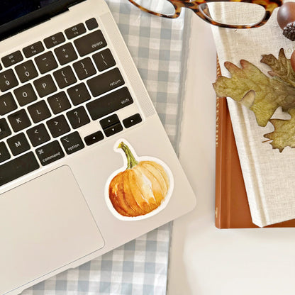 orange pumpkin sticker