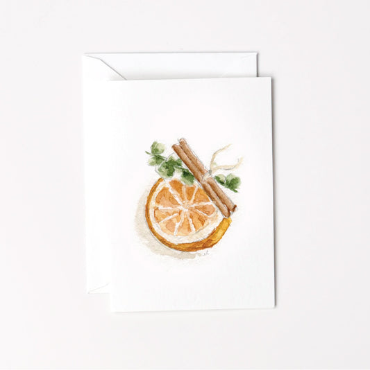 orange spice mini notecard