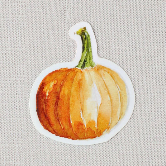 orange pumpkin sticker - emily lex studio - sticker