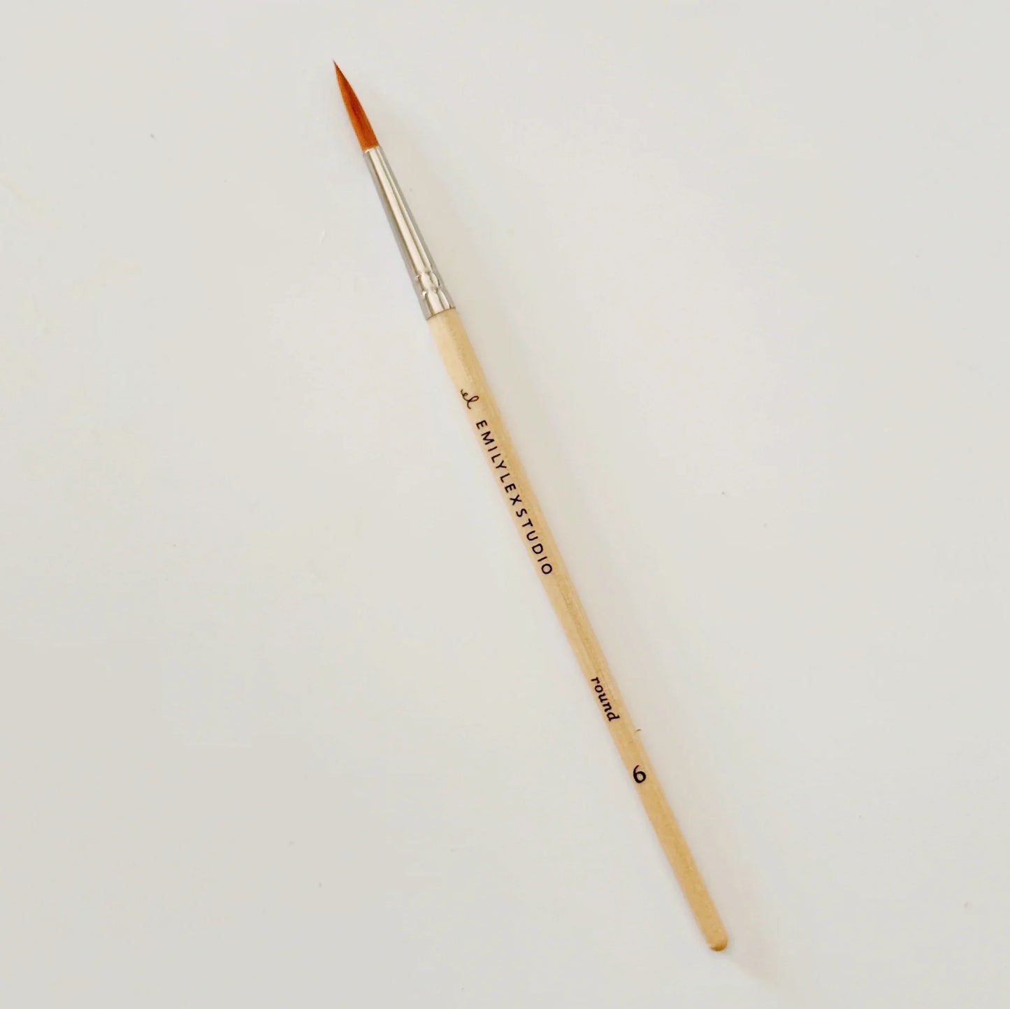 watercolor paintbrush set of five wood brushes