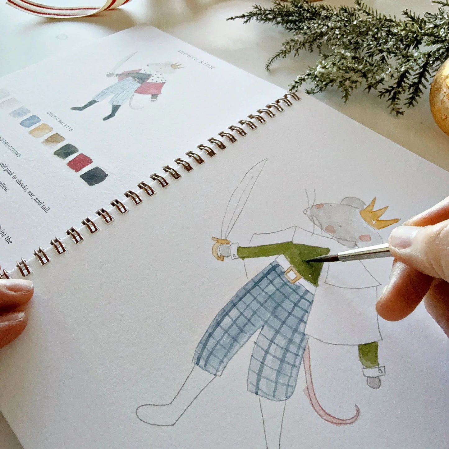 nutcracker watercolor workbook