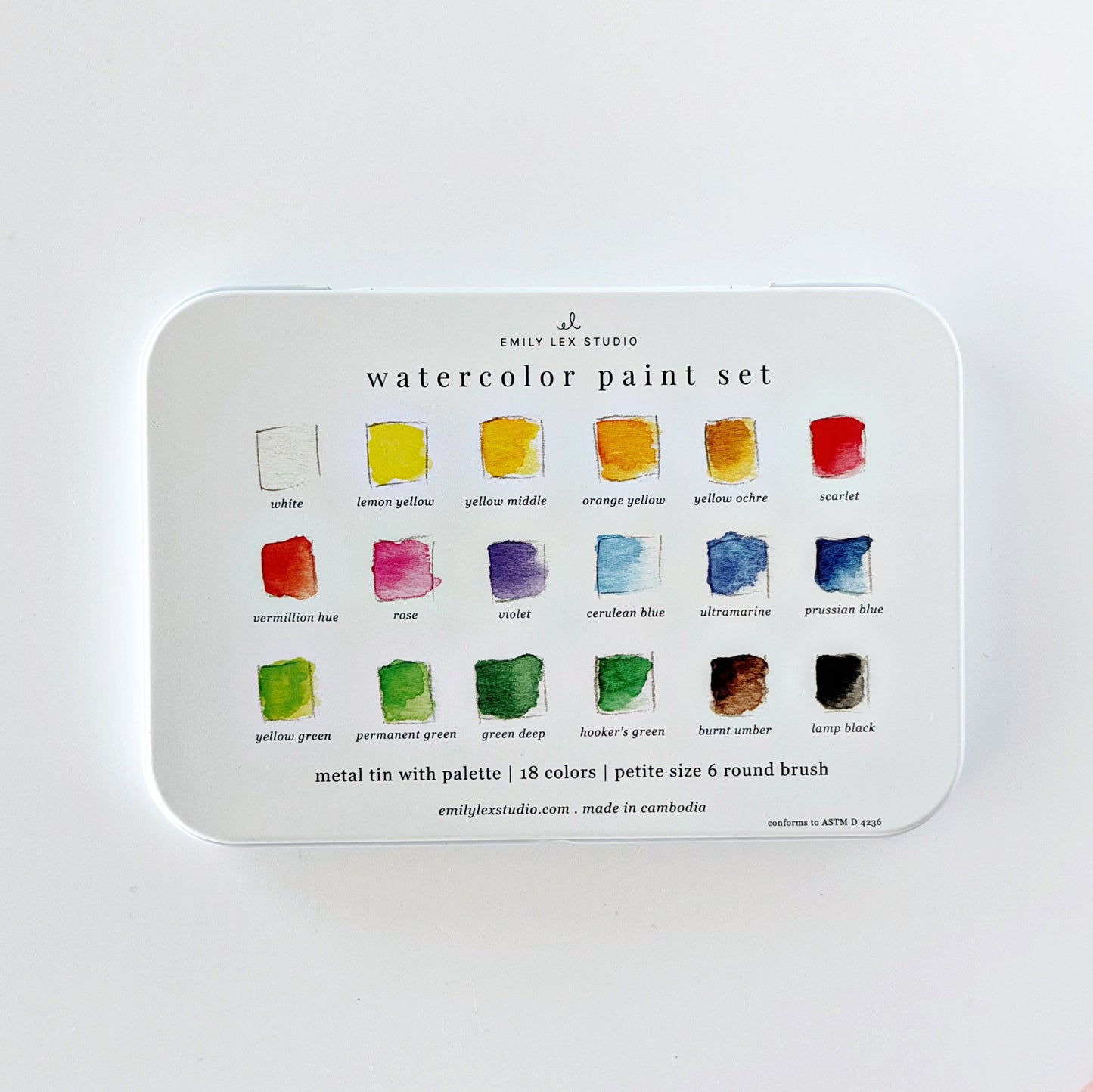 watercolor paint set 18 colors with brush