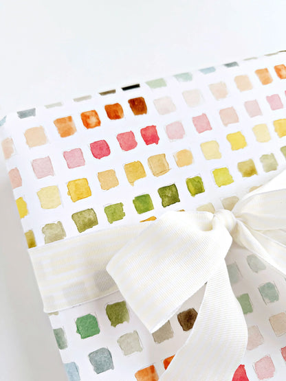 paint swatch gift wrapping paper