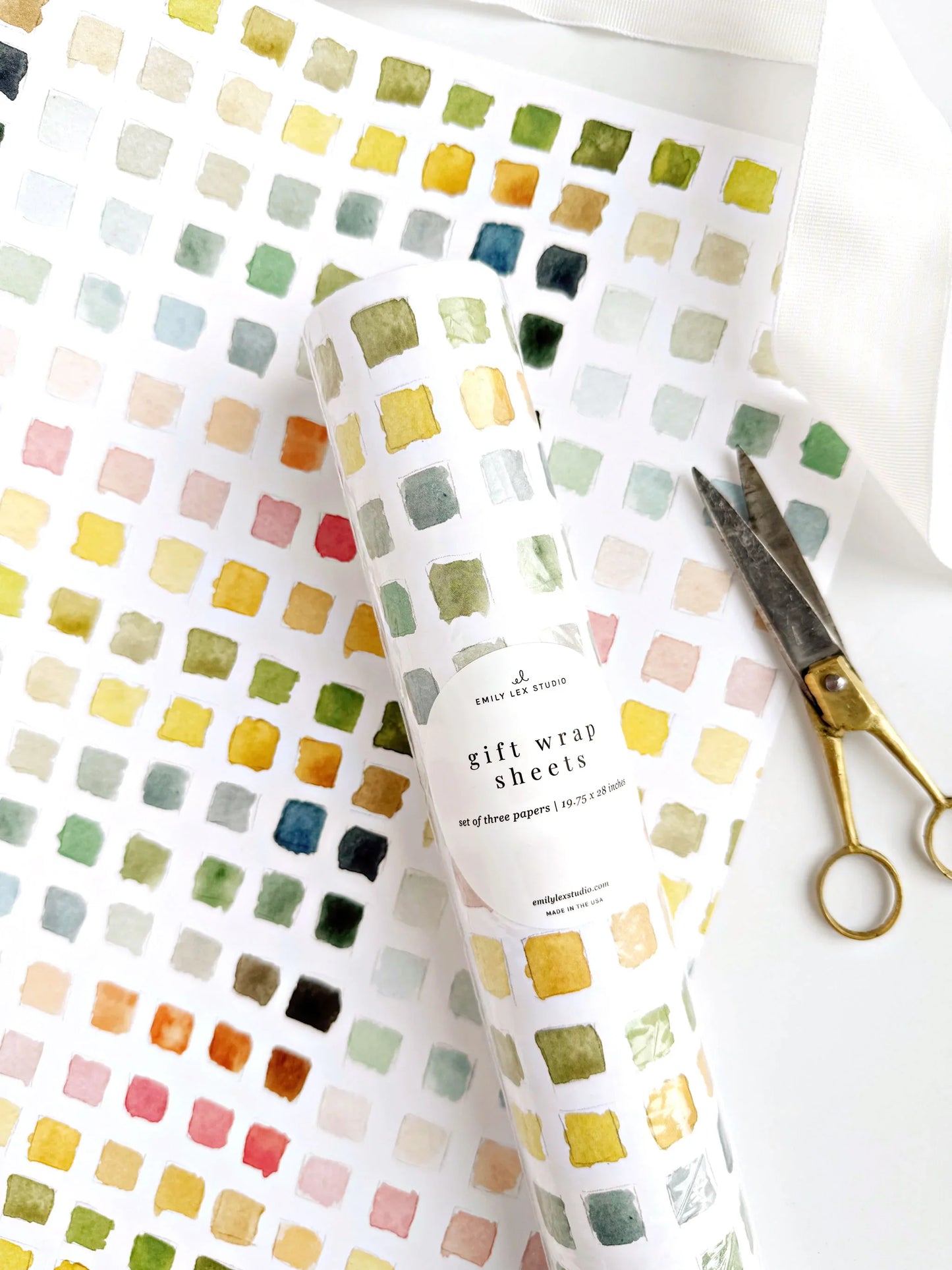 paint swatch gift wrapping paper