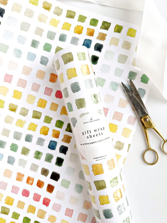 paint swatch gift wrapping paper