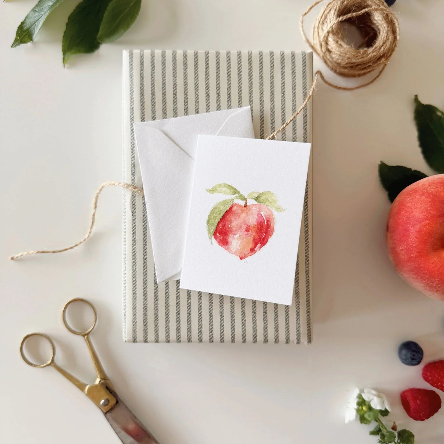 peach mini enclosure notecard
