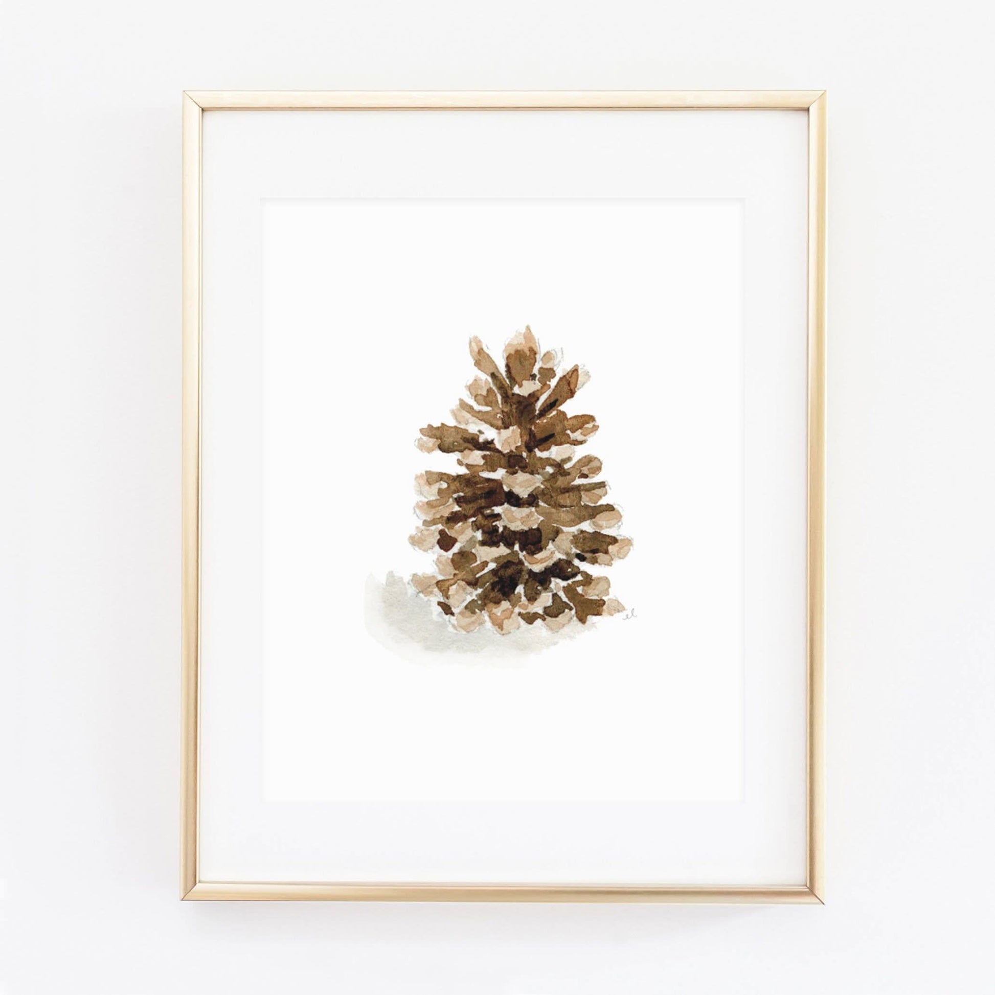 pinecone art print - emily lex studio