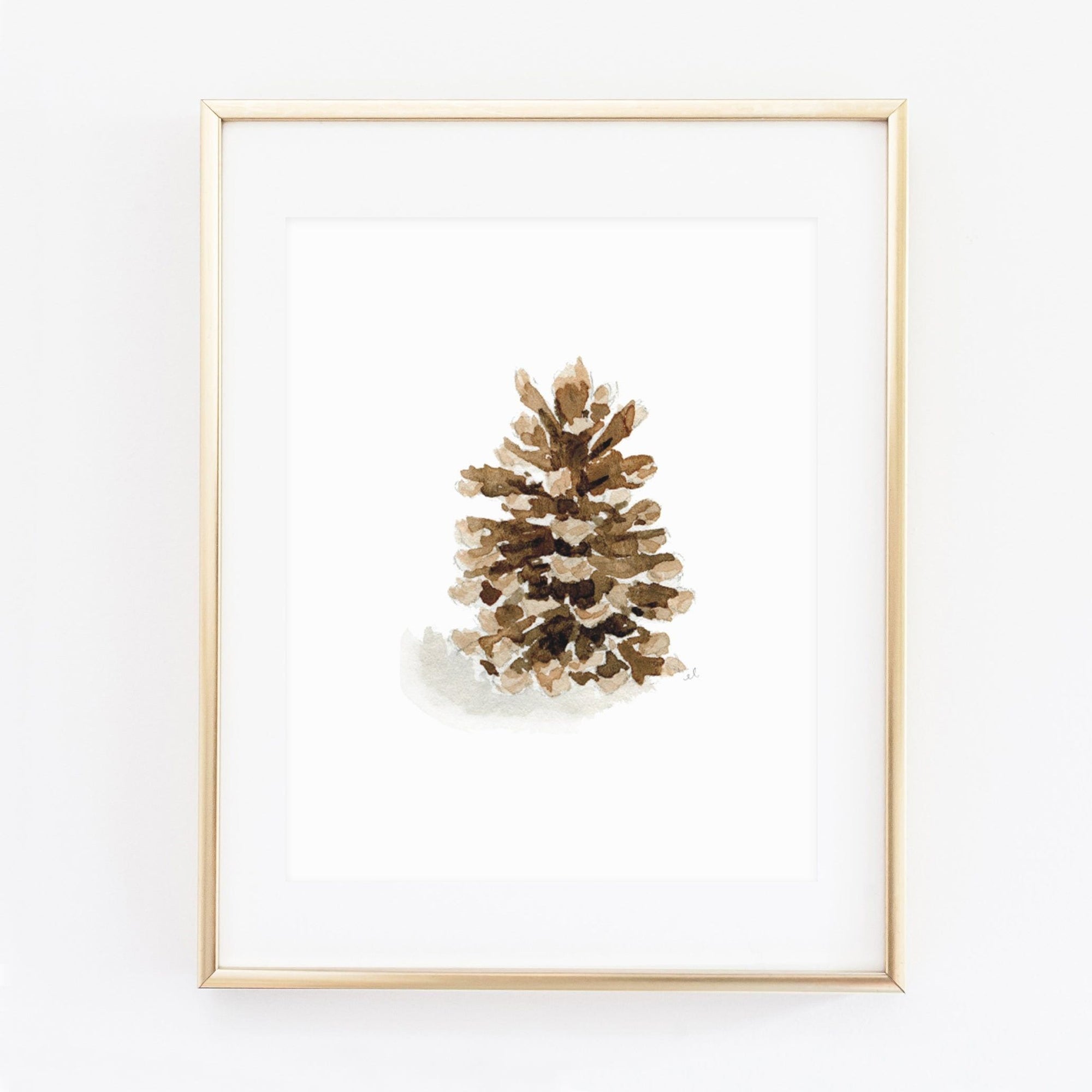 pinecone art print