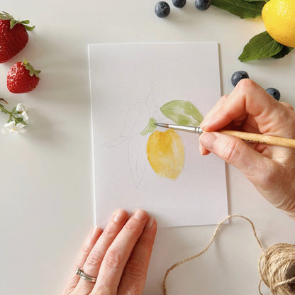 fruit paintable watercolor notecards