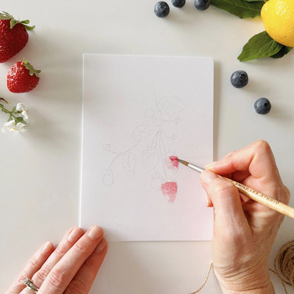 fruit paintable watercolor notecards