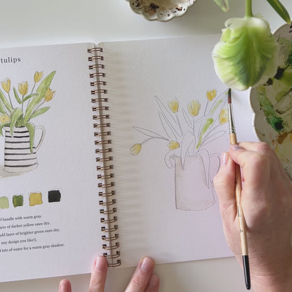 bouquets watercolor workbook