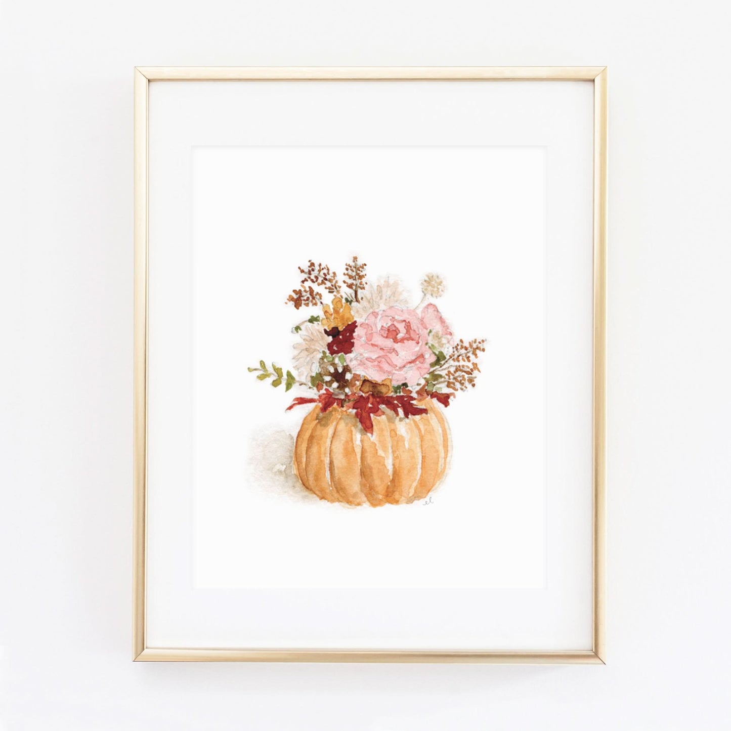 pumpkin bouquet art print