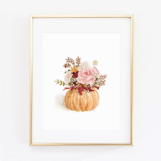 pumpkin bouquet art print