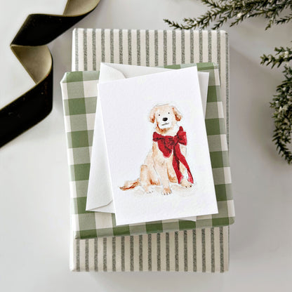 festive pup mini enclosure notecard
