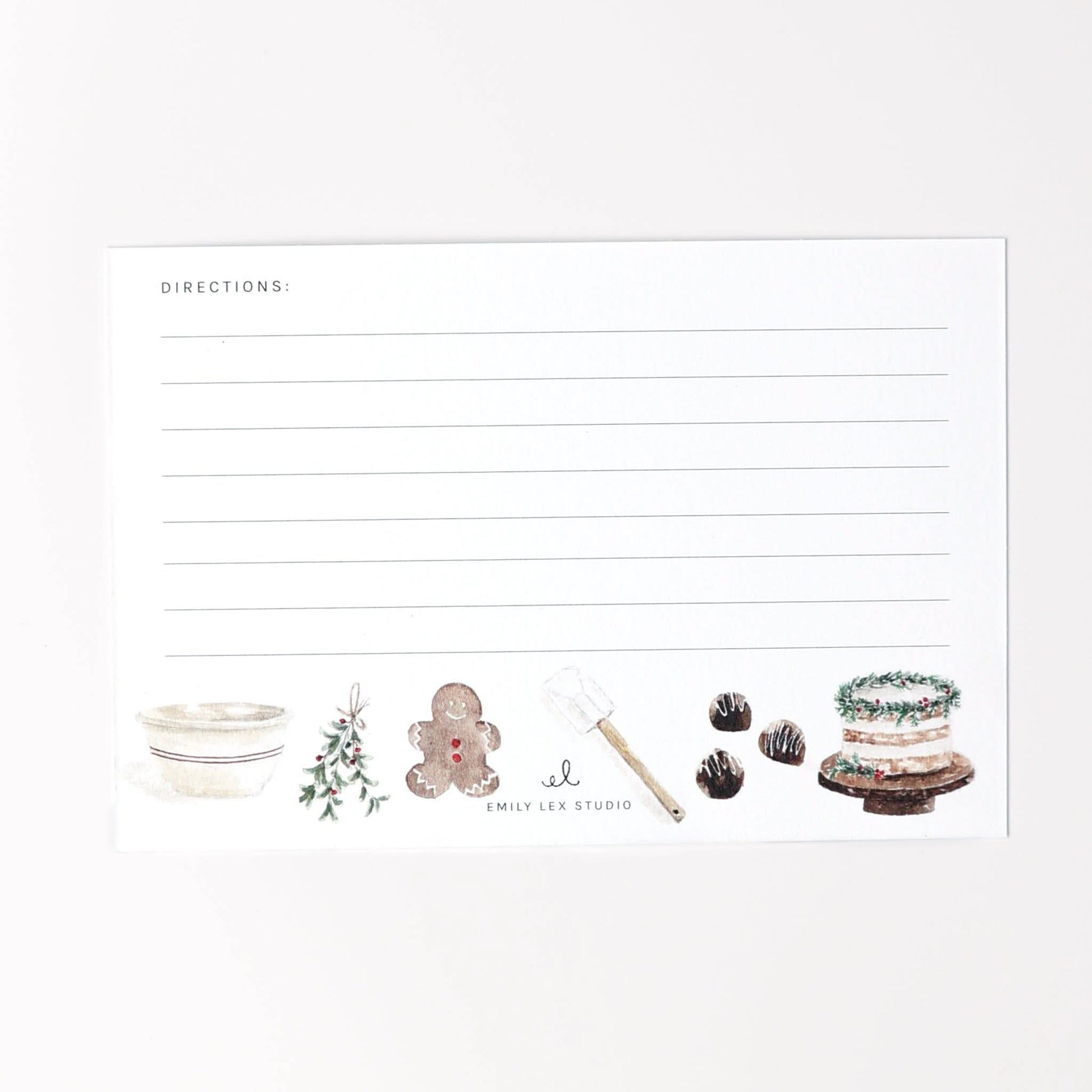 christmas baking recipe cards - emily lex studio