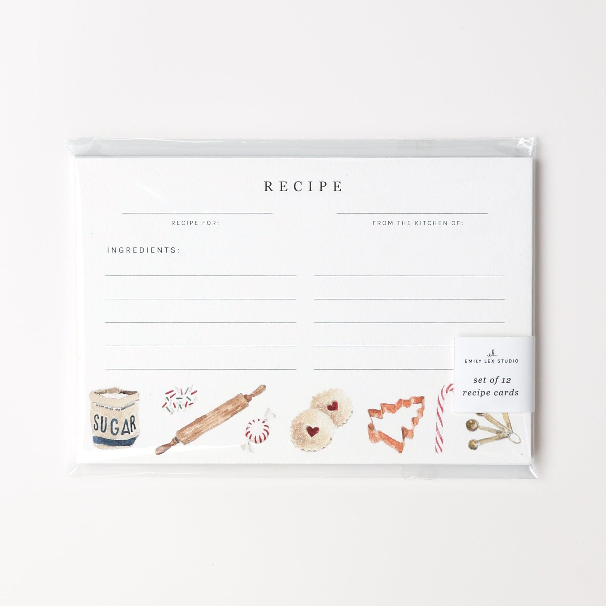 christmas baking recipe cards - emily lex studio