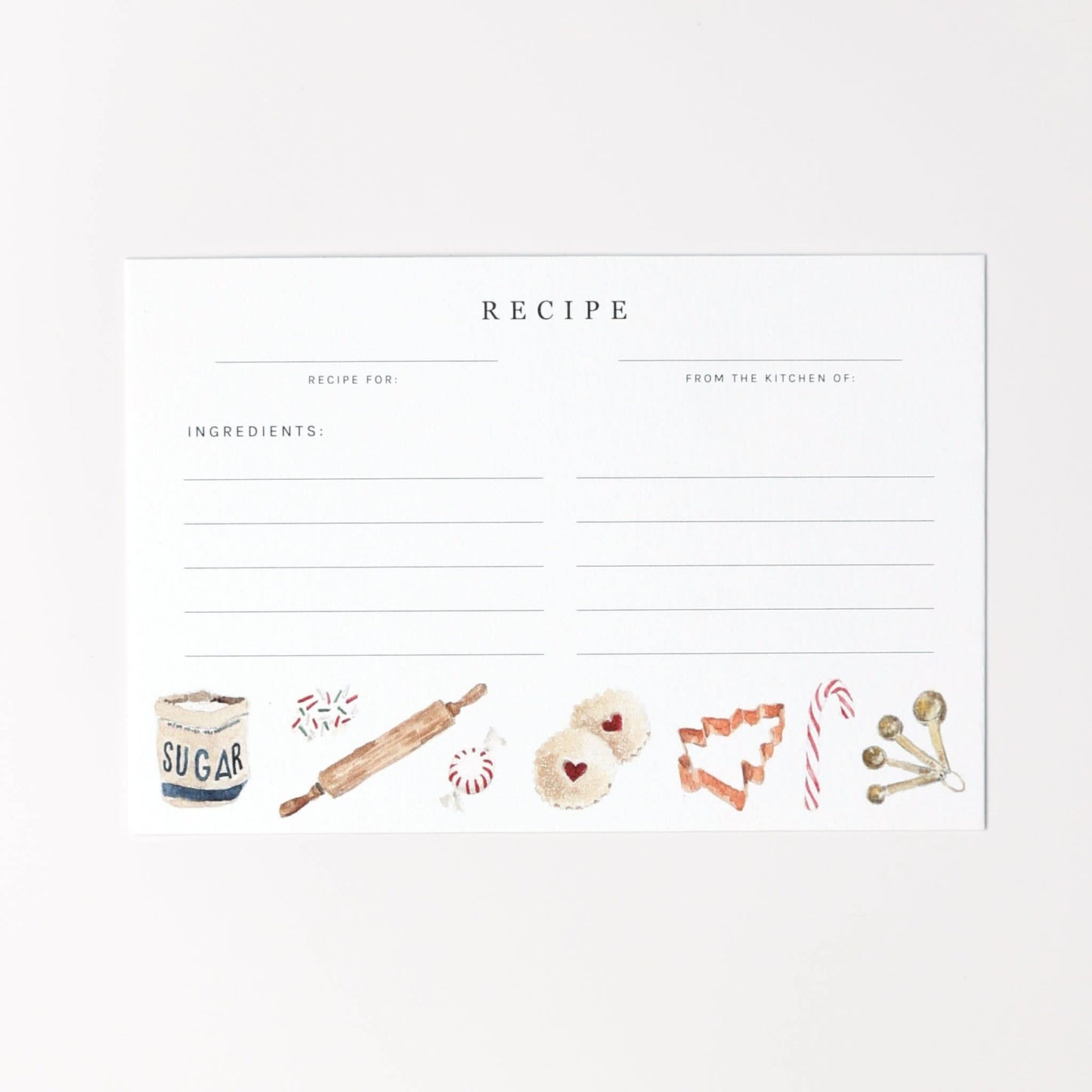 christmas baking recipe cards - emily lex studio