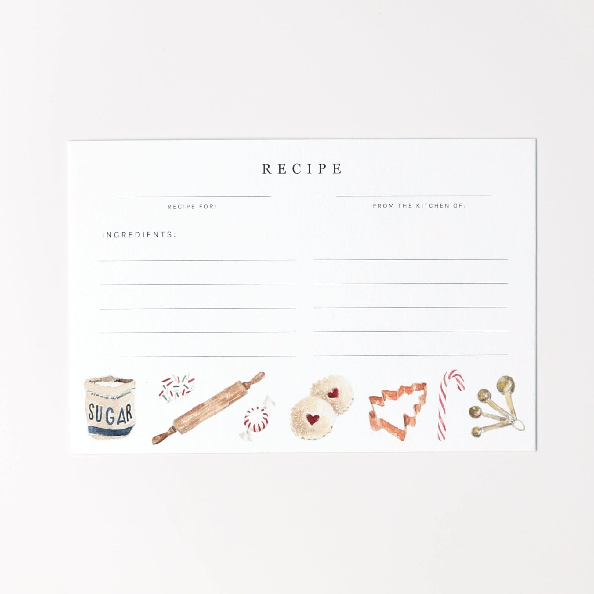 christmas baking recipe cards - emily lex studio