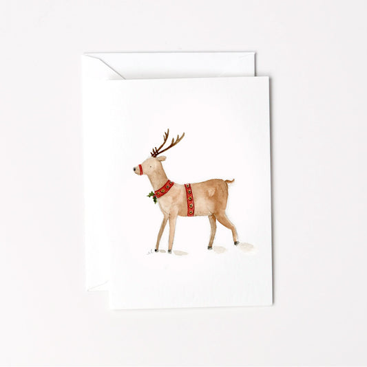 reindeer bells mini notecard