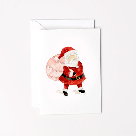 santa bag mini notecard