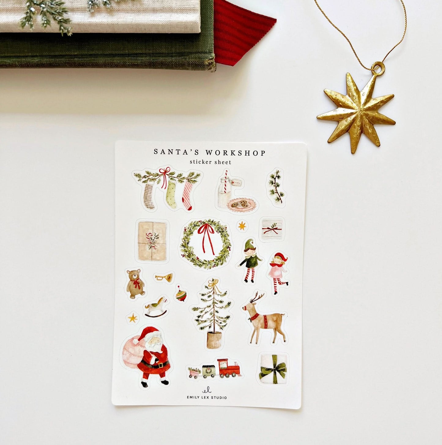 santa's workshop sticker sheets