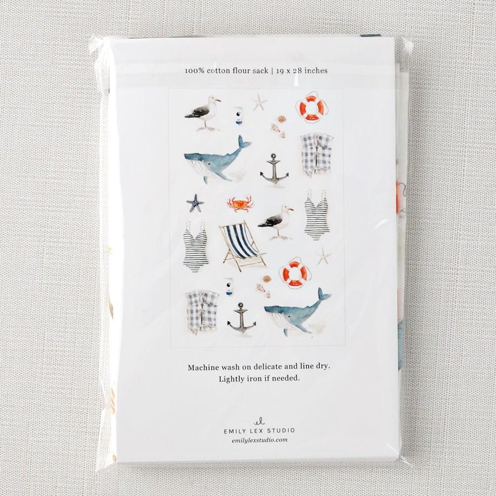 seaside tea towel - emily lex studio