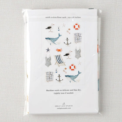 seaside tea towel - emily lex studio