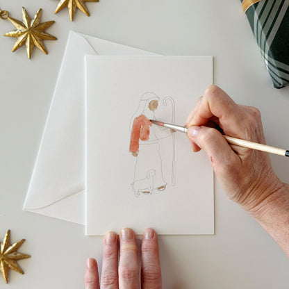 nativity paintable notecard