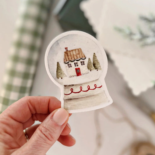 snowglobe house sticker