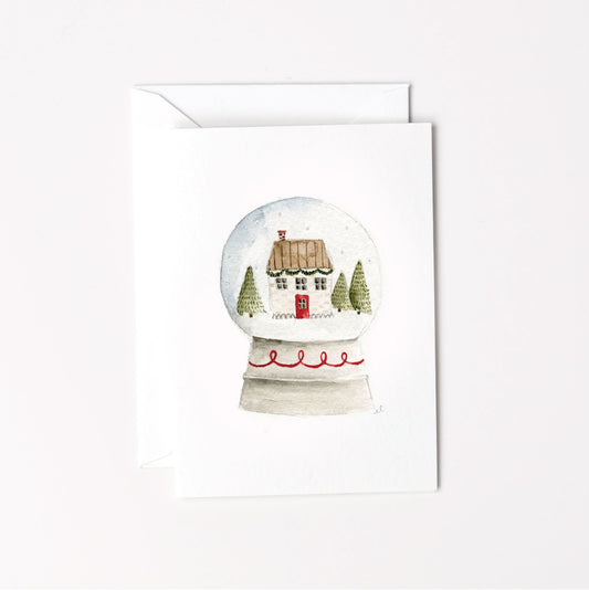 snowglobe mini notecard