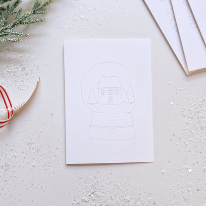 christmas cheer paintable notecard - emily lex studio