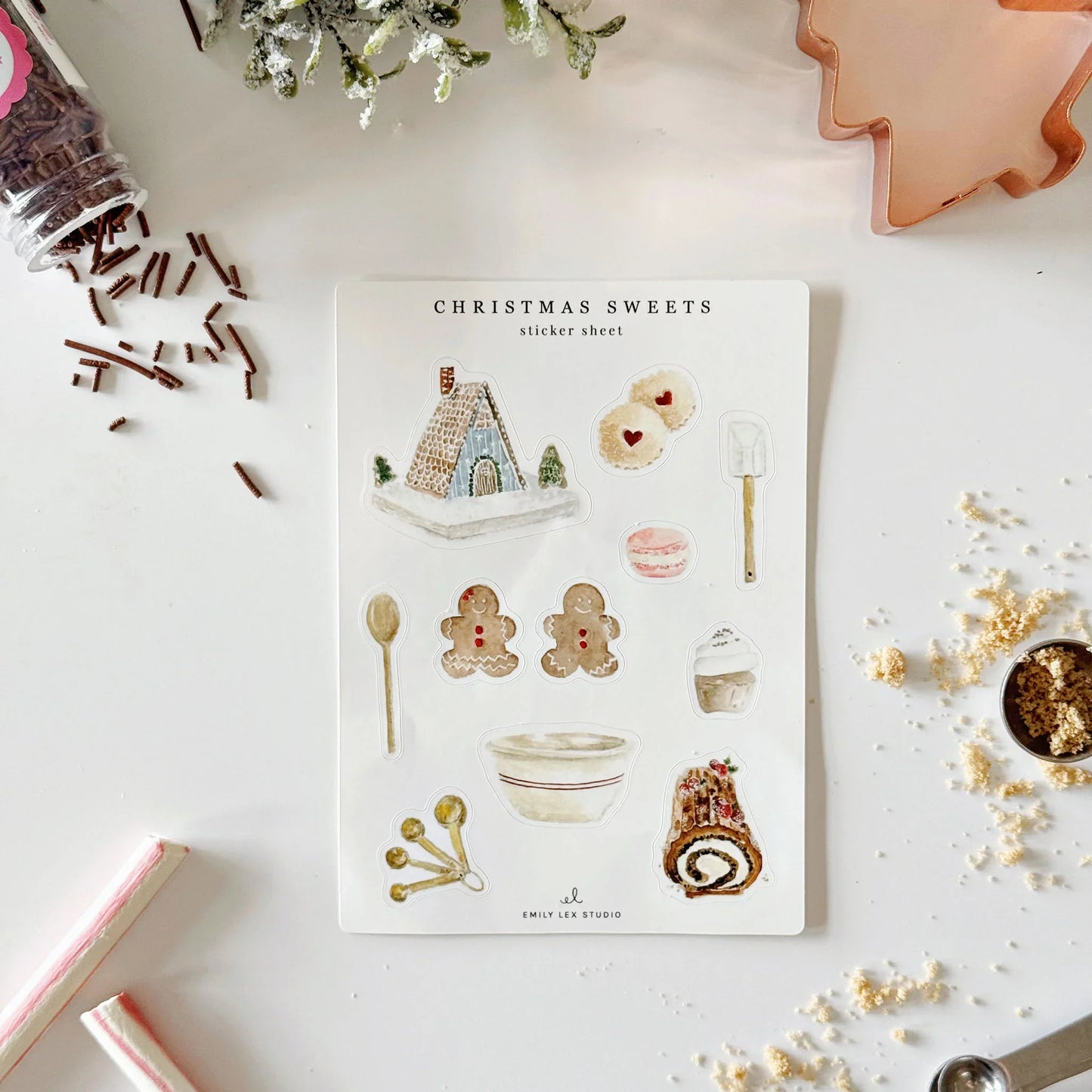 christmas sweets sticker sheets
