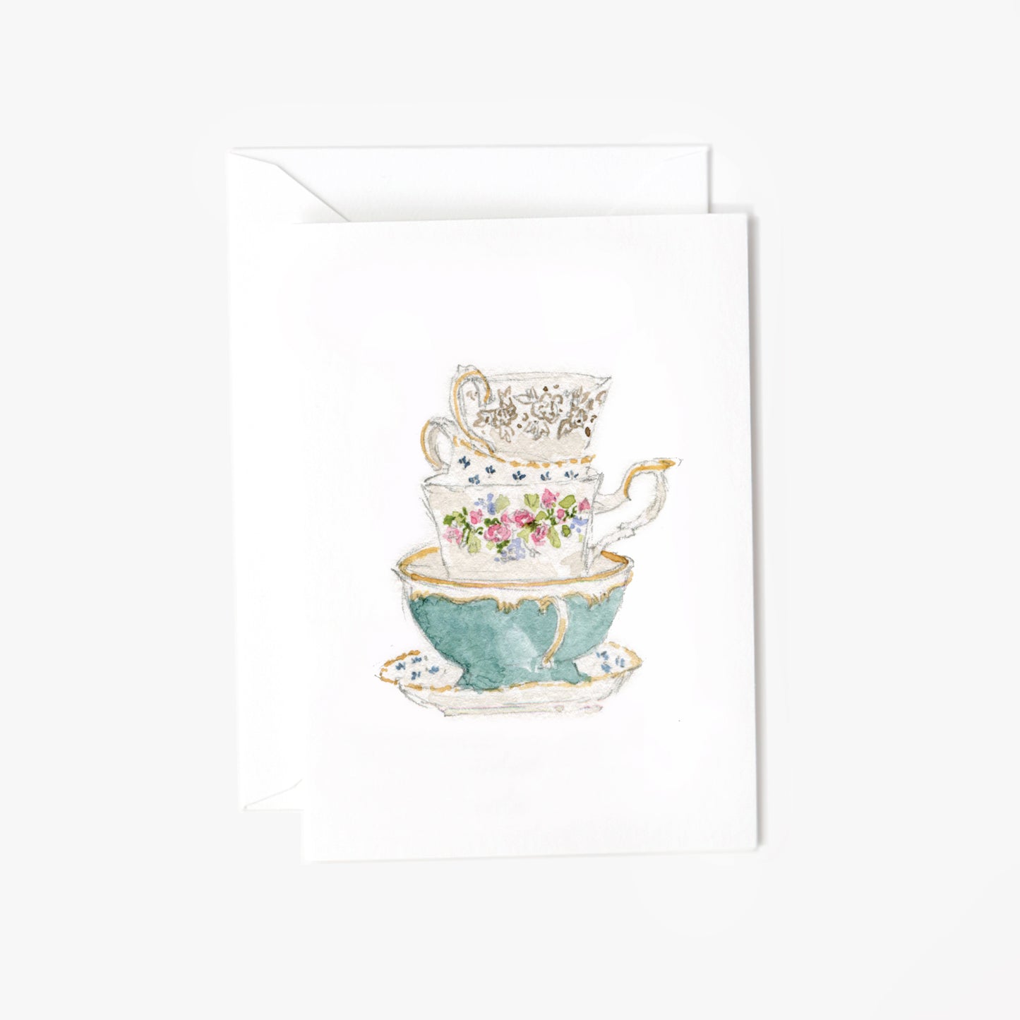 teacups mini notecard