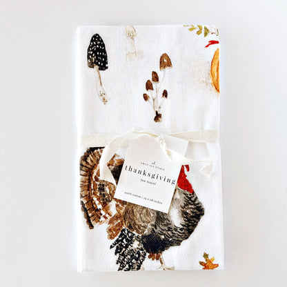 thanksgiving cotton tea towel