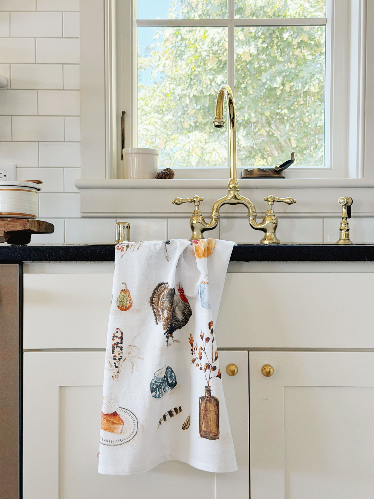 thanksgiving cotton tea towel