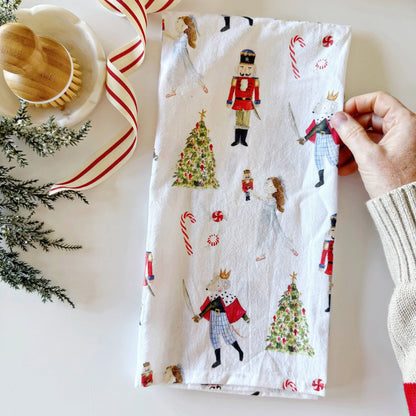 nutcracker cotton flour sack tea towel