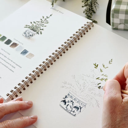 classic christmas watercolor workbook