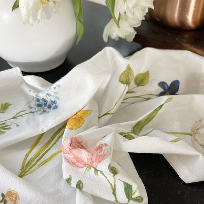 garden flowers tea towel - emily lex studio