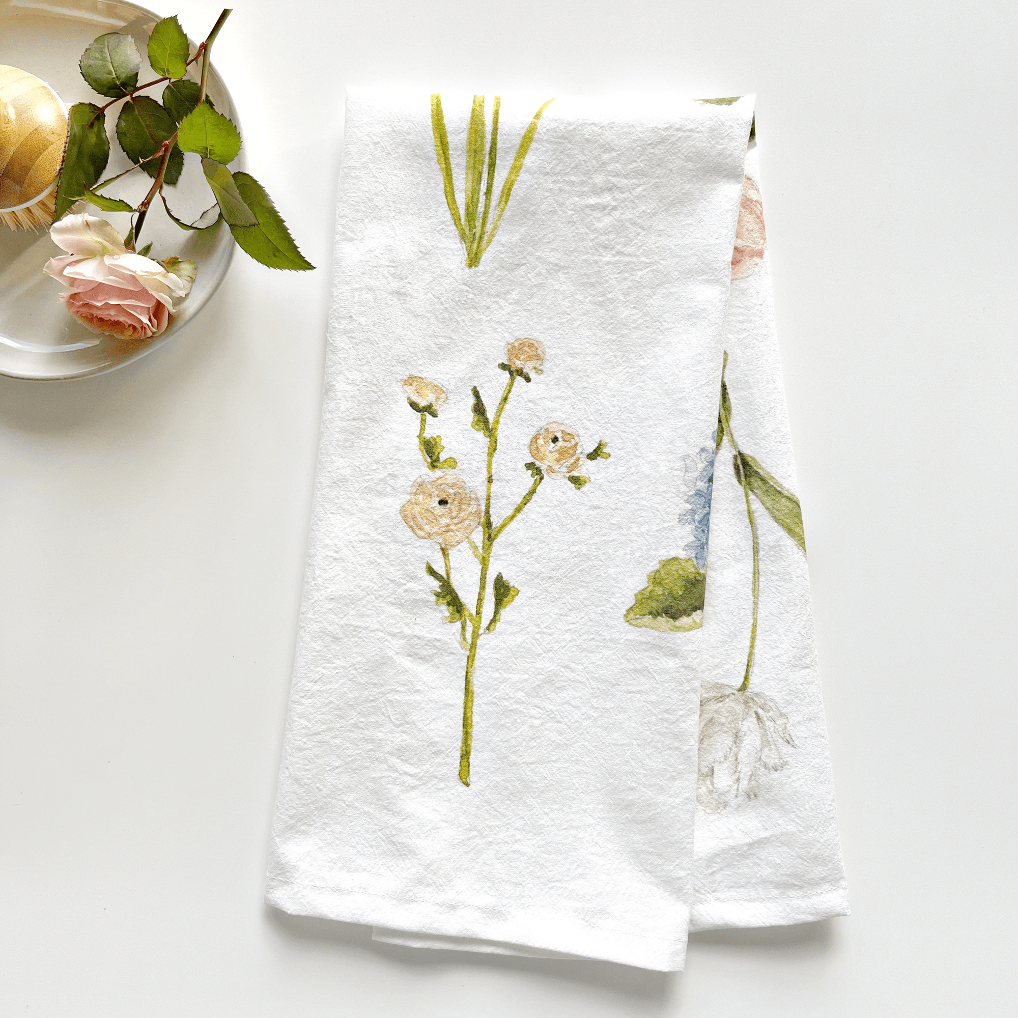 garden flowers tea towel - emily lex studio