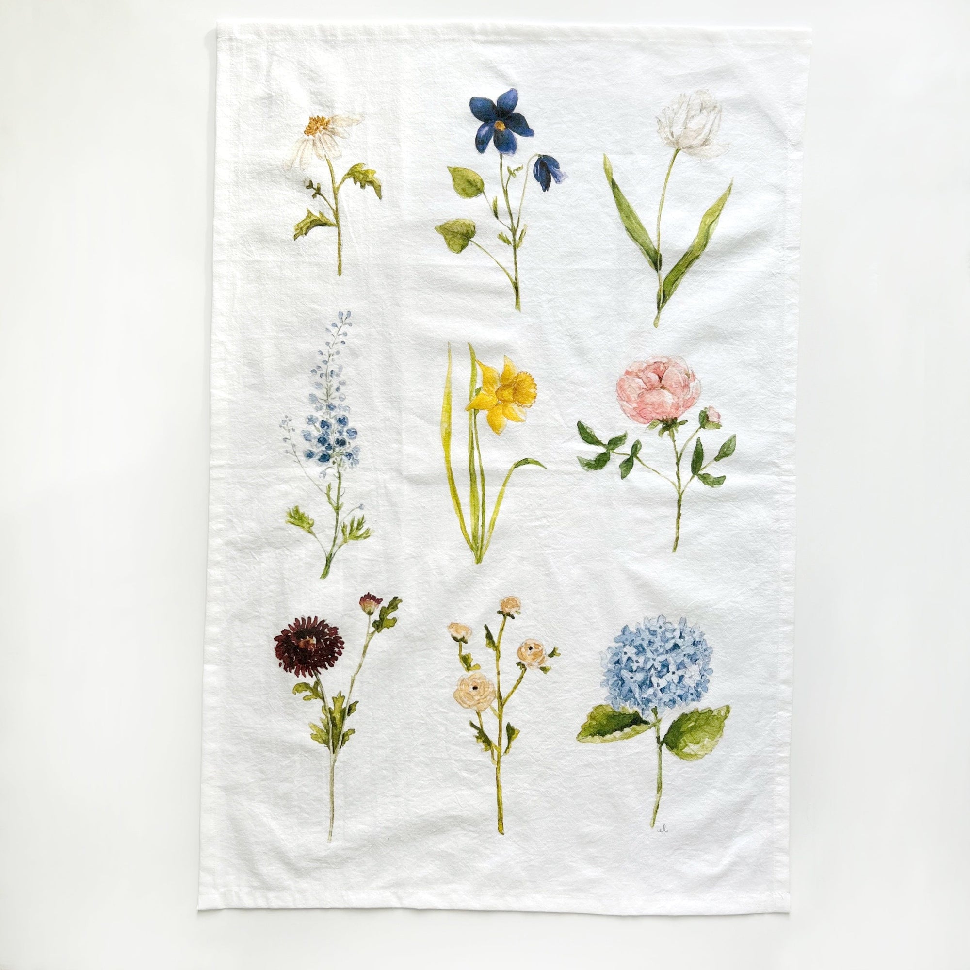 garden flowers tea towel - emily lex studio
