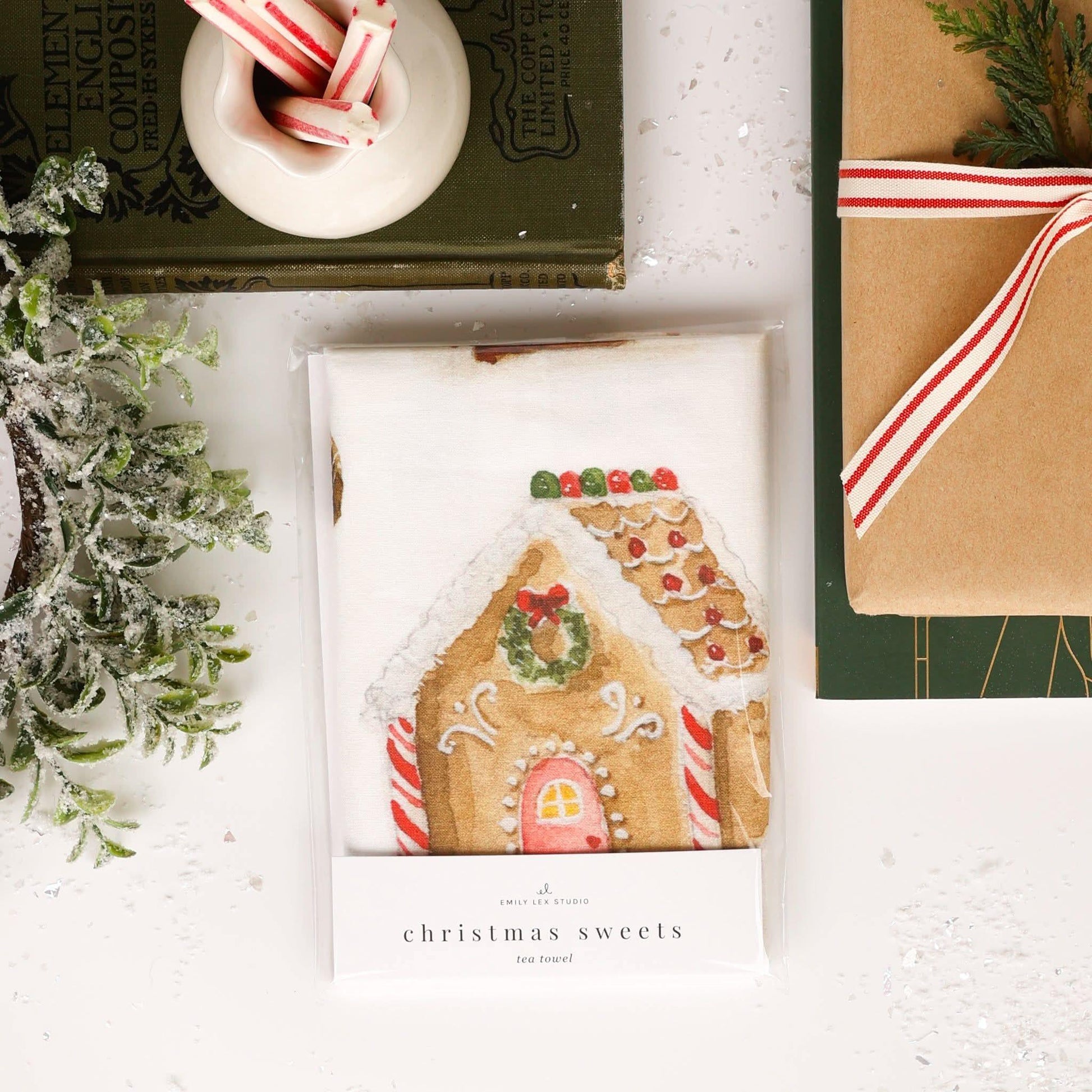 christmas sweets tea towel - emily lex studio