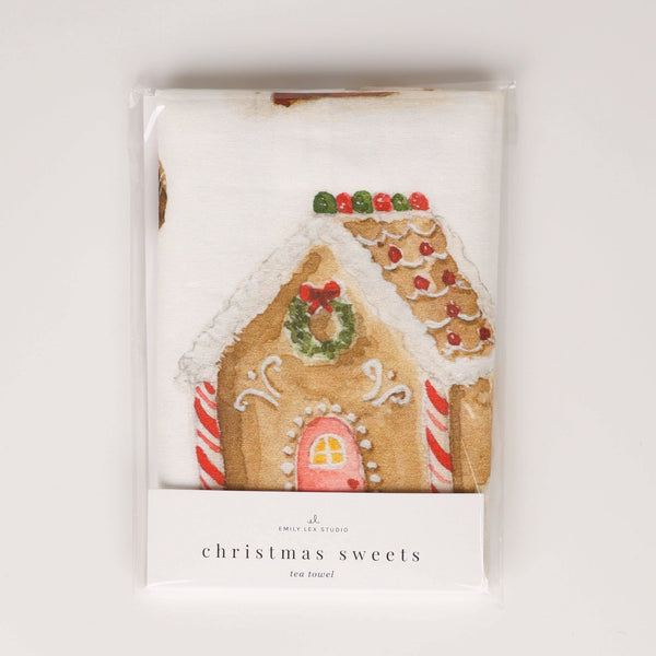 classic christmas tea towel - emily lex studio