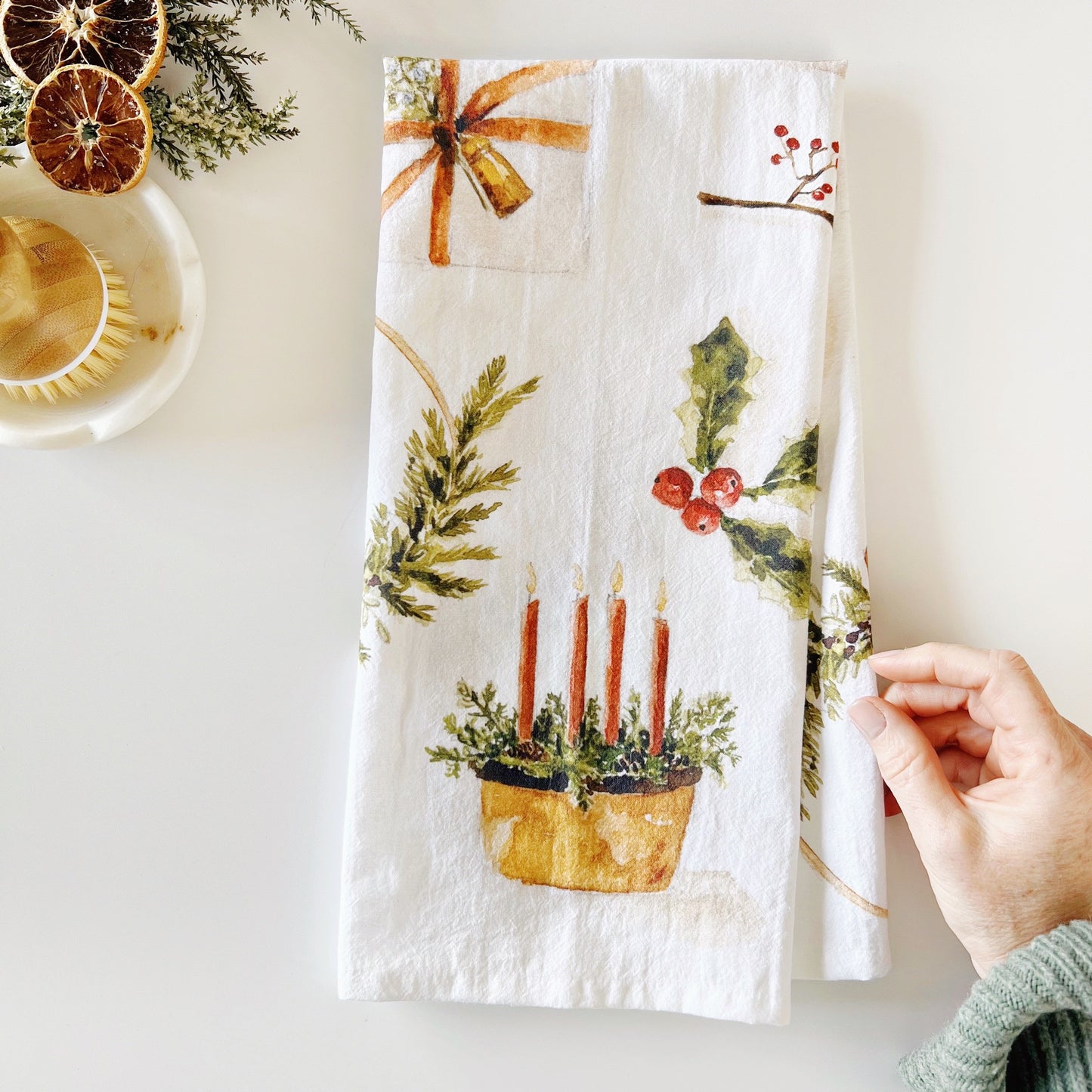 yuletide tea towel