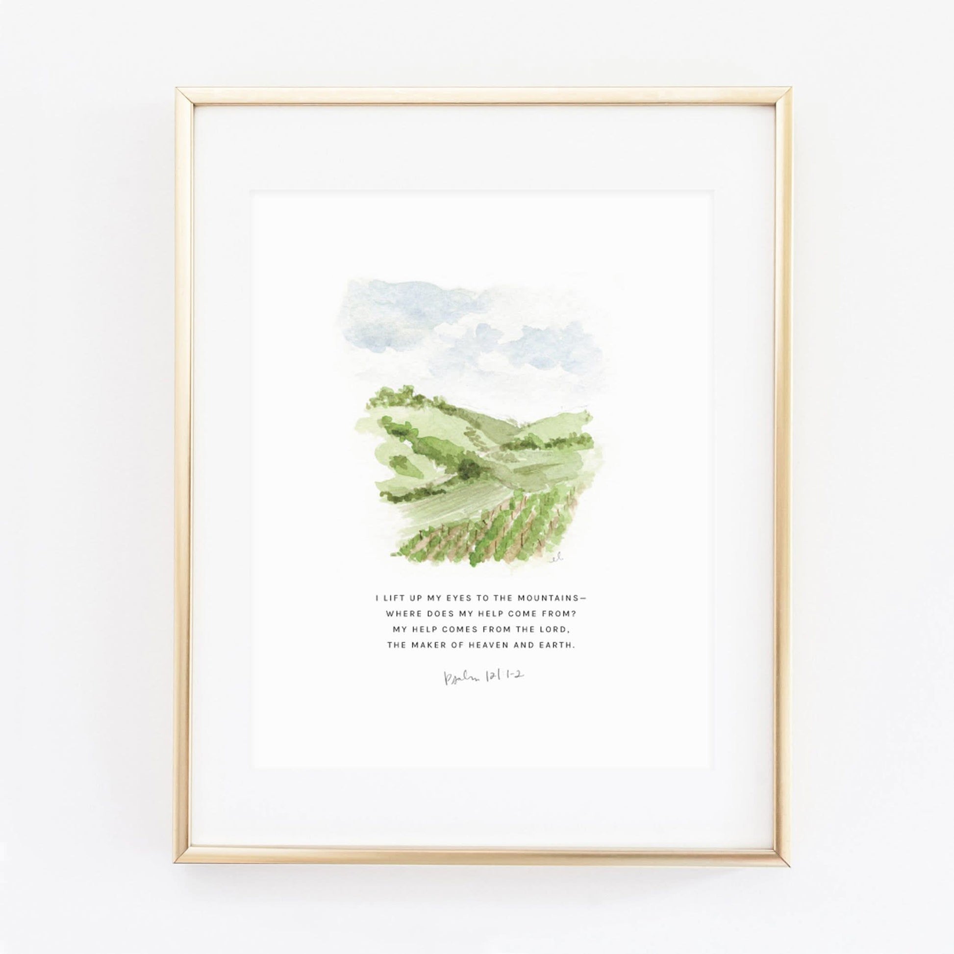 psalm 121:1-2 vineyard scripture print - emily lex studio